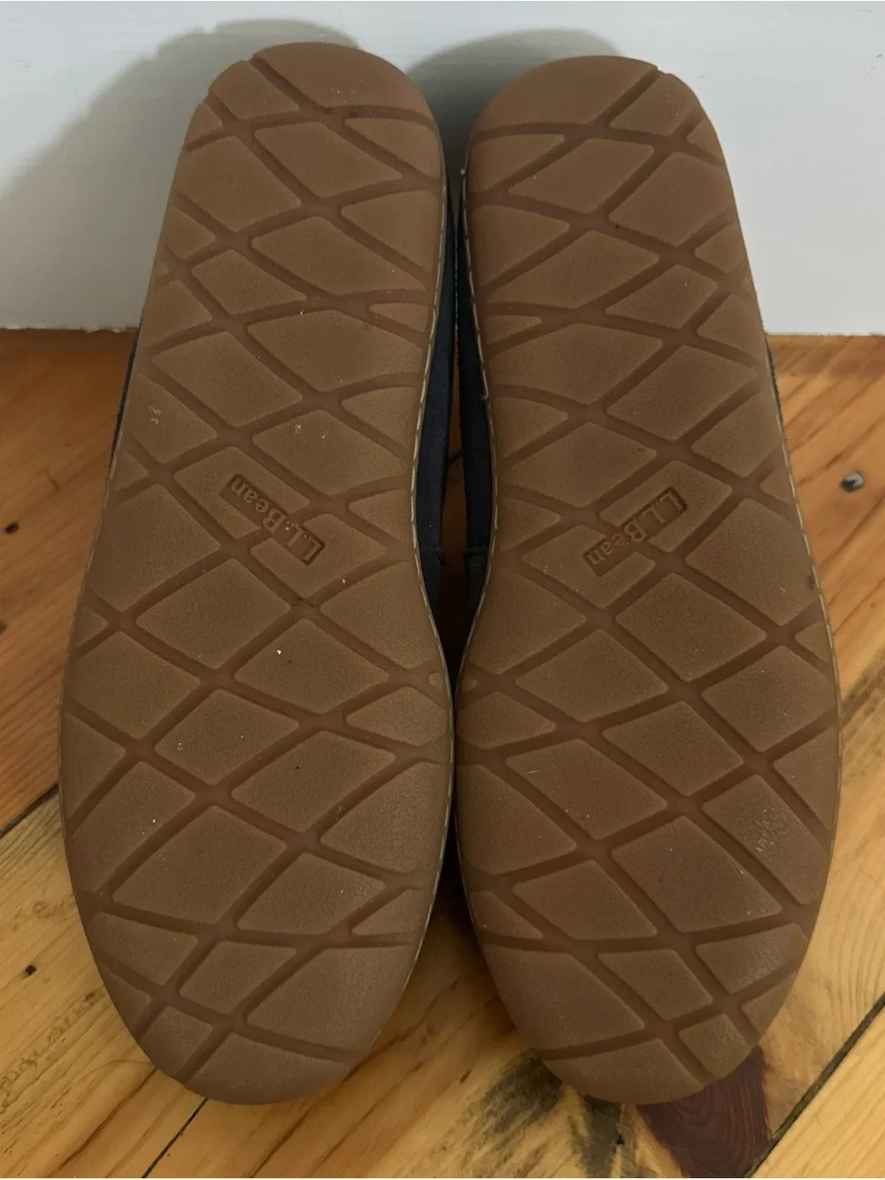 Men's 9 L.L.BEAN Wicked Good Navy Blue Premium Sheepskin Shearling Slipper